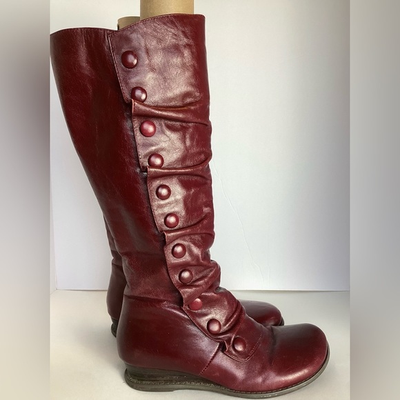 Miz Mooz Bobbi Bloom Boots Victorian Button Style Mid Calf Size 6.5/7 Steampunk - Picture 3 of 16